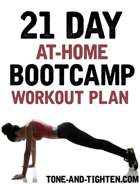 21 Day At Home Bootcamp Workout Plan Tone And Tighten