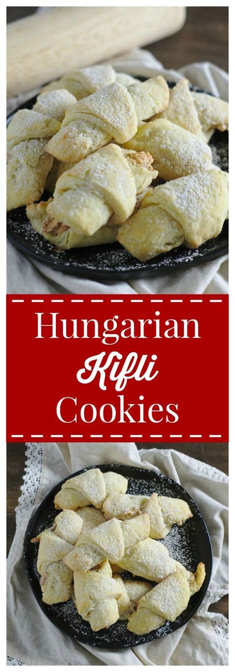 Cookies are typically made with flour, egg, sugar, and some type of shortening such as butter or cooking oil, and baked into a small, flat shape. Traditional Hungarian Kifli Cookies - Mildly Meandering | Recipe | Cookie recipes, Dessert ...