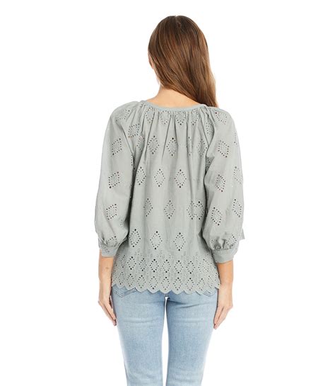 Assorted Karen Kane Eyelet Peasant Top Styles Adds A Stylistic Touch
