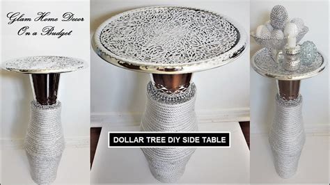 Diy Side Table Glam Home Decor On A Budget Dollar Tree Diy Youtube