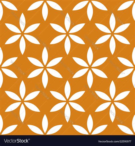Seamless Pattern With Simple Floral Flower Motif Vector Image