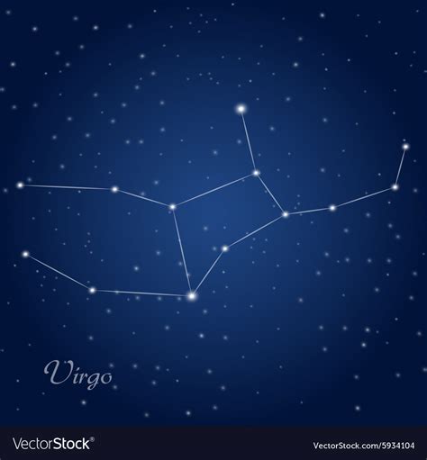 Virgo Constellation Zodiac Royalty Free Vector Image