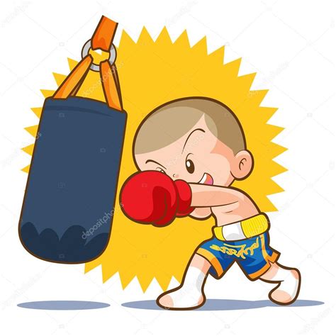 Muaythai Sandbag Boxing Hit Stock Vector Image By ©watcartoon 78525490