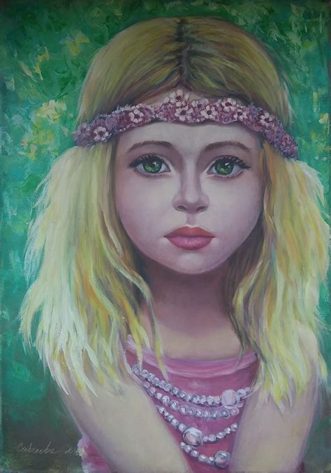 Girl Original Oil Painting 14х20 Fine Art By Etsy