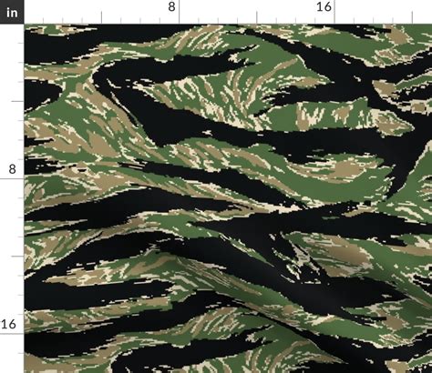 Digital Tiger Stripe Camo Fabric Printed By Spoonflower Bty