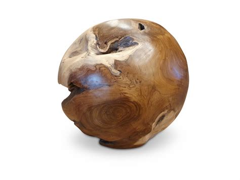 > sehr schöner lichtakzent ! Wurzelholz Möbel | Teak Holz Garten Deko Kugel 30cm - Kinaree