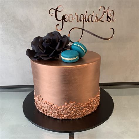 Rose gold cake, rose gold glitter cake, Tall rose gold glittery