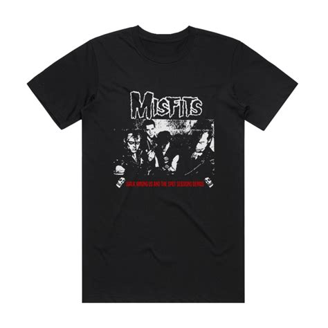 Misfits Walk Among Us And The Spot Sessions Demos Album Cover T Shirt Black Album Cover T Shirts