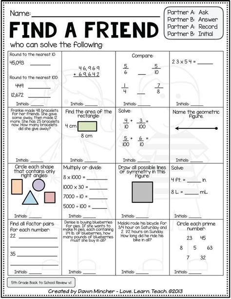 Fun Math Activities For 7th Graders