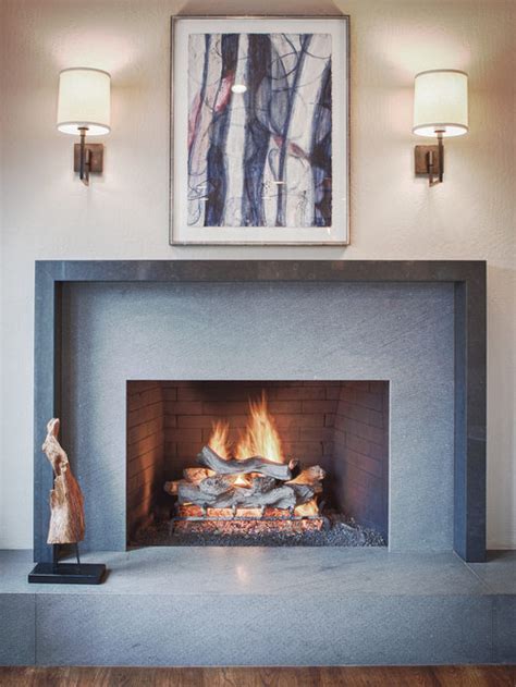 Travertine Stone Fireplace Houzz