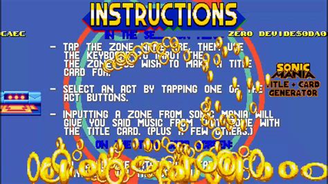 Sonic Mania Title Card Generator With Guns Youtube
