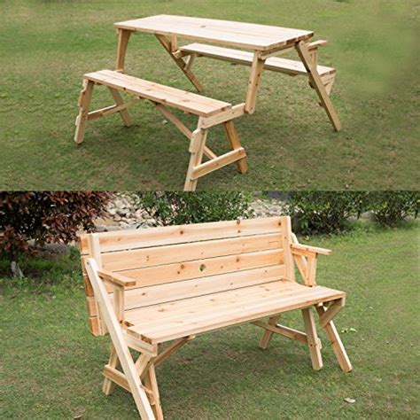 Outsunny 2 In 1 Convertible Picnic Table And Garden Bench Buy Online In United Arab Emirates At