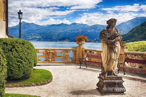 Lake View From A Villa Terrace Lake Como Italy