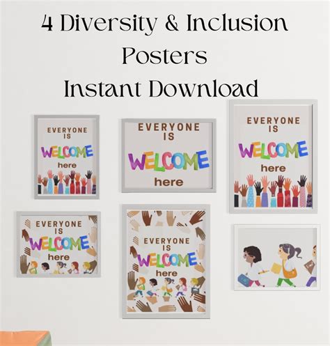 Diversity Poster Inclusion Poster Diversity Billboard Etsy