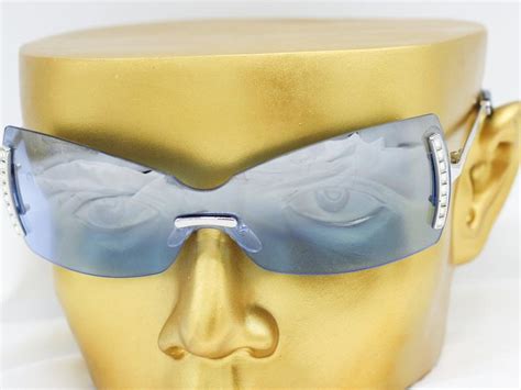 Vintage Rimless Shield Sunglasses Oversized Y2k 2000s Etsy Shield