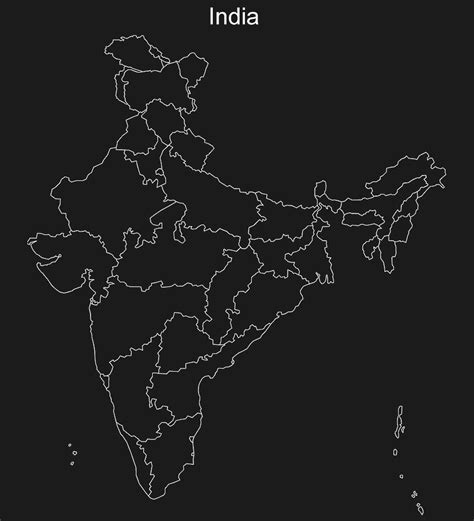 Printable Blank Map Of India