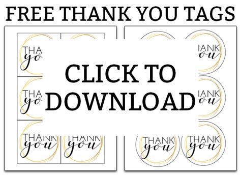 Personalize your template in templett, an easy to use template editor. Printable Thank You Tags
