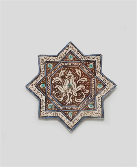 bonhams a kashan lustre pottery star tile persia 13th 14th century