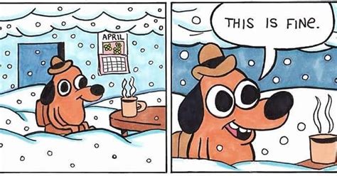 This Is Fine Snow Blank Template Imgflip