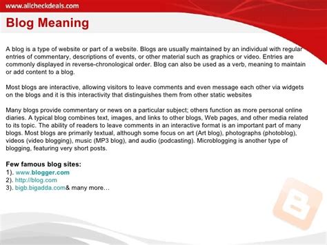 What Is The Meaning Of Blog