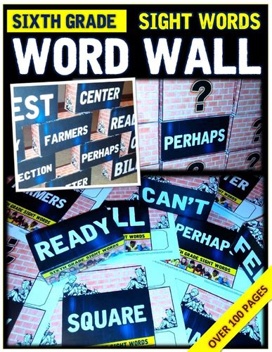 Learn vocabulary, terms and more with flashcards, games and other study tools. Sixth Grade Sight Words Word Wall | Teaching Resources