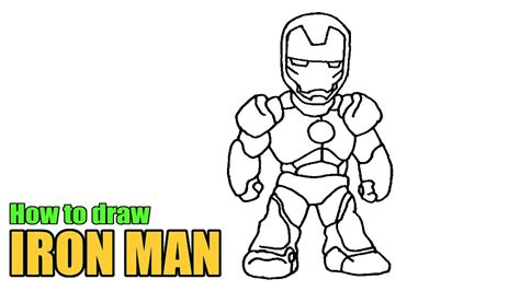 How To Draw Iron Man Full Body Easy Iron Man Drawing Colored Youtube