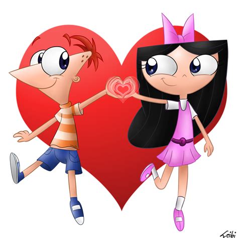 Image Phineas And Isabella Power Of Love By Leibi97 Png Phineas And Ferb Wiki Fandom