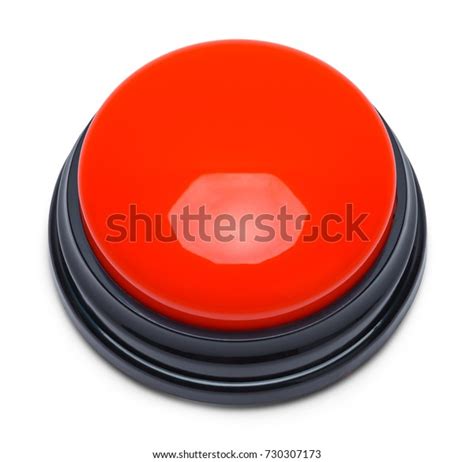 Large Red Push Button Isolated On Stock Photo Edit Now 730307173