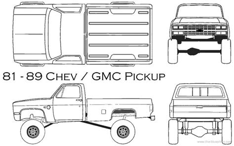 1981 Chevy Truck Drawing Com Blueprints Cars Chevrolet