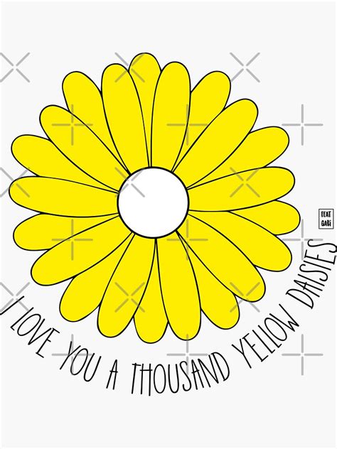 A Thousand Yellow Daisies Sticker For Sale By Featuringabi Redbubble