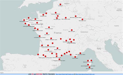France Airports Map Plane Flight Tracker
