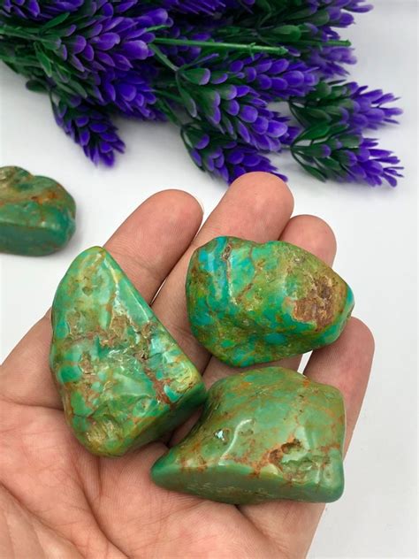 50 G Natural Greenish Turquoise Nugget Tumbled Stone Natural Etsy