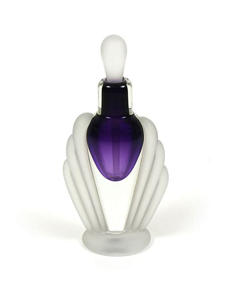 Straight Perfume Bottle By Thomas Kelly Art Glass Perfume Bottle