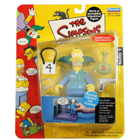 即決 Playmates Krusty 1 Figure The Simpsons Clown World Of The Series 海外 Springfield Wos