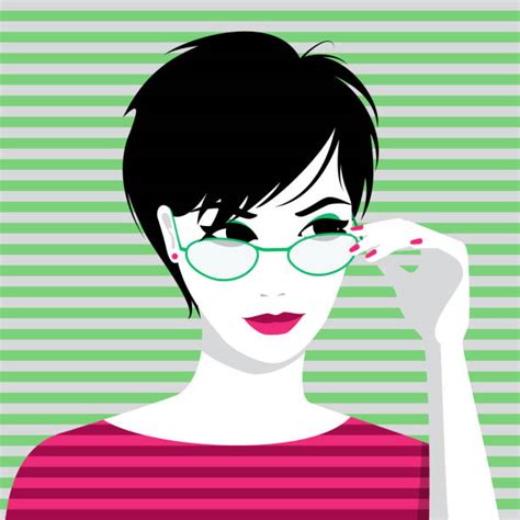 Best Women Wearing Glasses Illustrations Royalty Free Vector Graphics