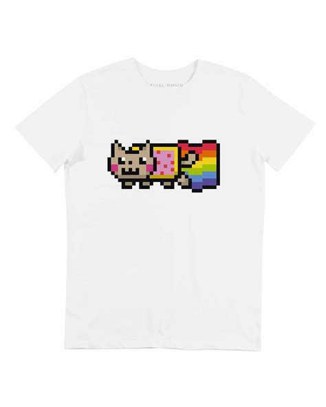 T Shirt Nyan Cat Tee Shirt Meme Chat Volant Grafitee