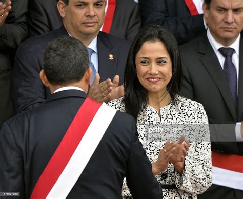 Peruvian President Ollanta Humala Is Greeted By His Wife Nadine News Photo Getty Images