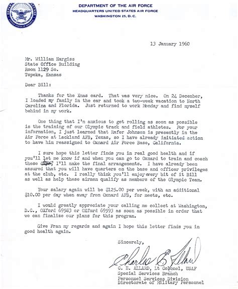 Air Force Letter Of Appreciation Example