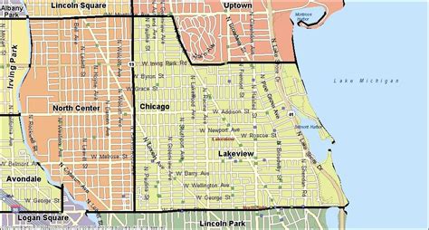 Lakeview Chicago Map World Map Gray