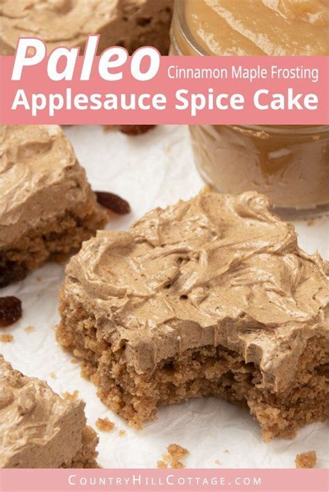 Vegan Applesauce Cake With Cinnamon Maple Frosting Gluten Free Paleo