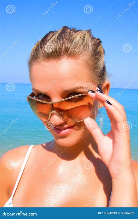 Sexual Young Girl Relaxing On A Beach Stock Image Image Of Coast