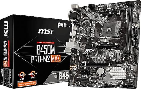 Msi B450m Pro M2 Max Am4 Micro Atx Motherboard Mx