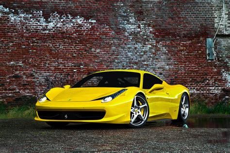 Ferrari Yellow Italy 458 Italia Supercar Wallpapers