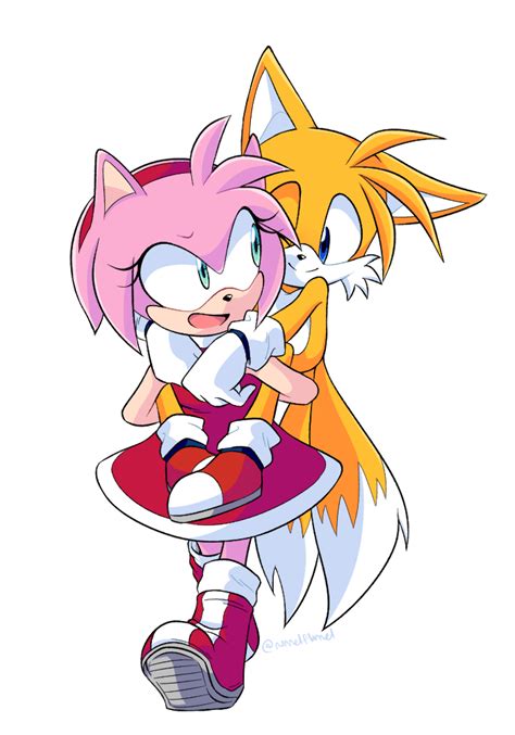 Amy And Tails By Nannelflannel Sonicthehedgehog