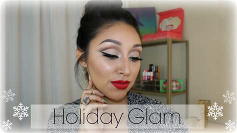 Cut Crease And Gold Glitter Holiday Glam Makeup Tutorial Youtube