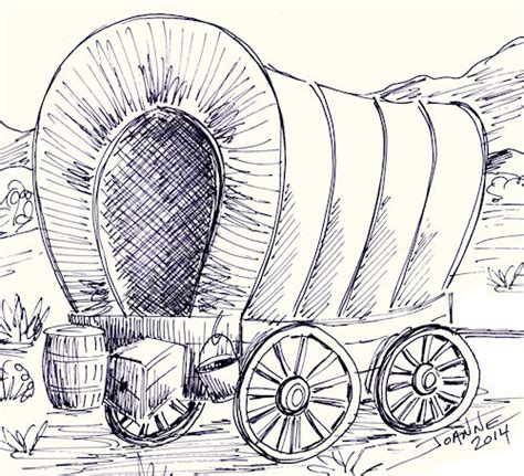 Covered Wagon Drawing At Getdrawings Free Download