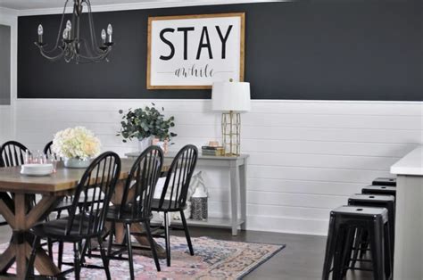 Shiplap Wall Ideas For The Farmhouse Look Dining Room Makeover