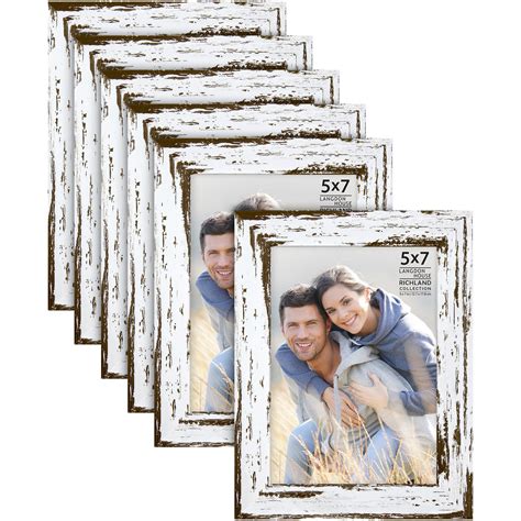 Langdon House 5x7 Distressed White Picture Frames Farmhouse Style 6
