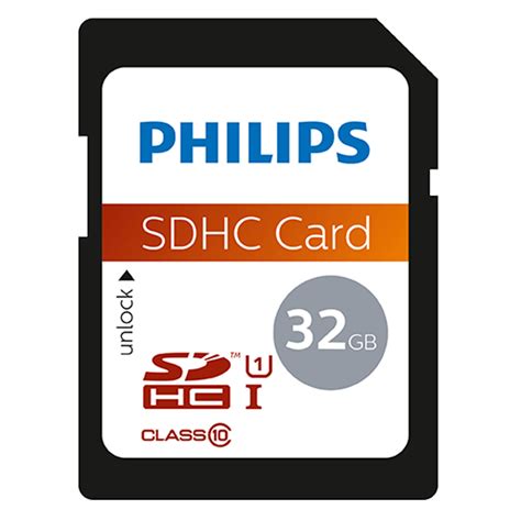 Genuine New 32gb Philips Secure Digital Sd Sdhc Memory Card Class 10