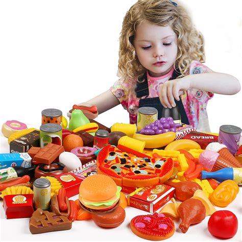 Buy 139 Piece Play Food Set Toy Food Play Food Sets For Kids Kitchen